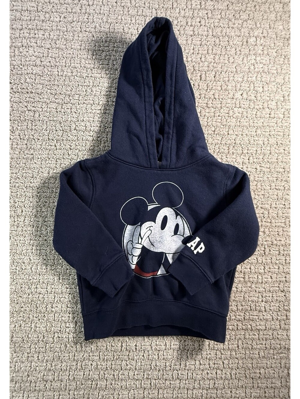 Gap X Disney Toddler Hoodie Size 2T Blue Mickey Mouse Graphic